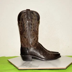 Lucchese 1883 Handmade Western Boot Leather Brown Women 8 B - Picture 1 of 23