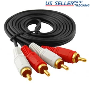2-RCA Stereo Analog Audio Cable 2-RCA Male to Male, 5ft - Picture 1 of 1