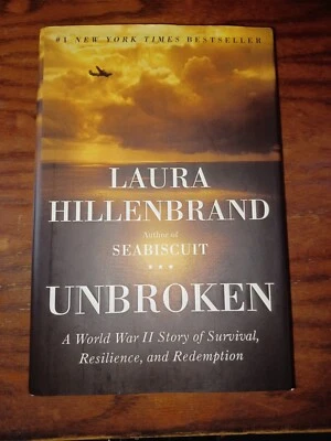 Louis Zamperini - SIGNED / Unbroken by Laura Hillenbrand / WW II BIO POW HBDJ IL - Image 1 of 4