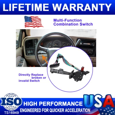 Interruptor de señal de giro limpiaparabrisas 95-1998 C1500 Suburban Tahoe para Chevy Silverado Foto 1 de 4