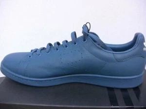 ADIDAS × RAF SIMONS Stan smith blue leather sneakers aq2465 size US 8 - Picture 1 of 4