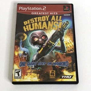 PS2 DESTROY ALL HUMANS Greatest Hits Edition w/ Manual SONY PLAYSTATION 2 - Picture 1 of 4