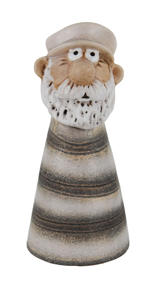 Gartenstecker Zaunhocker Seemann Mann Keramik Garten Deko Skulptur Figur Objekt - Bild 1 von 1