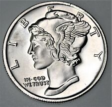 Mercury Dime commemorative 1 oz .999 silver coin BU in capsule