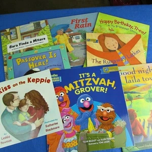 8 Jewish Childrens Books PJ Library Mitzvah Passover Latkes Tu B'Shevat Grover - Picture 1 of 10