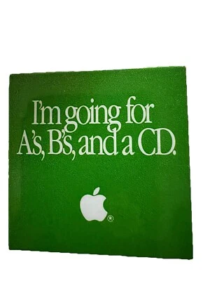 Vintage Apple Store Macintosh - I'm Going For A's, B's and a CD Green Pin - Image 1 of 3