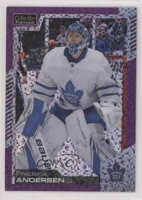 2020-21 O-Pee-Chee Platinum Violet Pixels /399 Frederik Andersen #46 - Image 1 of 2