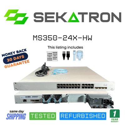 ♻️ Unclaimed Meraki MS350-24X-HW 24-Port Gigabit Ethernet Switch ⚡Fast Shipping - Image 1 of 2