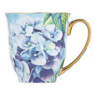 NEW Ashdene Bold Blooms Hydrangea Mug Blue - Picture 1 of 2