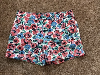 "Pantalones cortos para mujer Tommy Hilfiger talla 12 frente plano tiro medio 4""" Foto 1 de 4