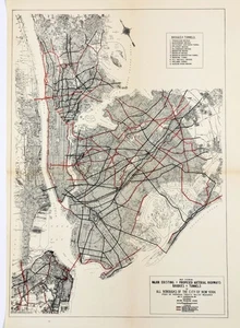 1929  NEW YORK CITY  Map ORIGINAL  PROPOSED BRIDGES TUNNELS HIGHWAYS - Picture 1 of 5