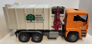 Garbage Recycle Truck Vintage 1998 BRUDER MAN TGS Side Loading - 21" 1:16 - Picture 1 of 17