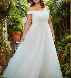 New Ivory Wedding Dress Size 4XL/20 - Picture 1 of 7