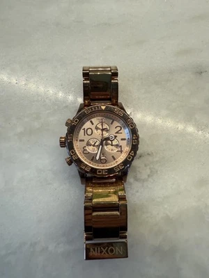 Well loved Authentic NIXON Chronos Watch Womens 42-20 ROSE GOLD - Image 1 of 4