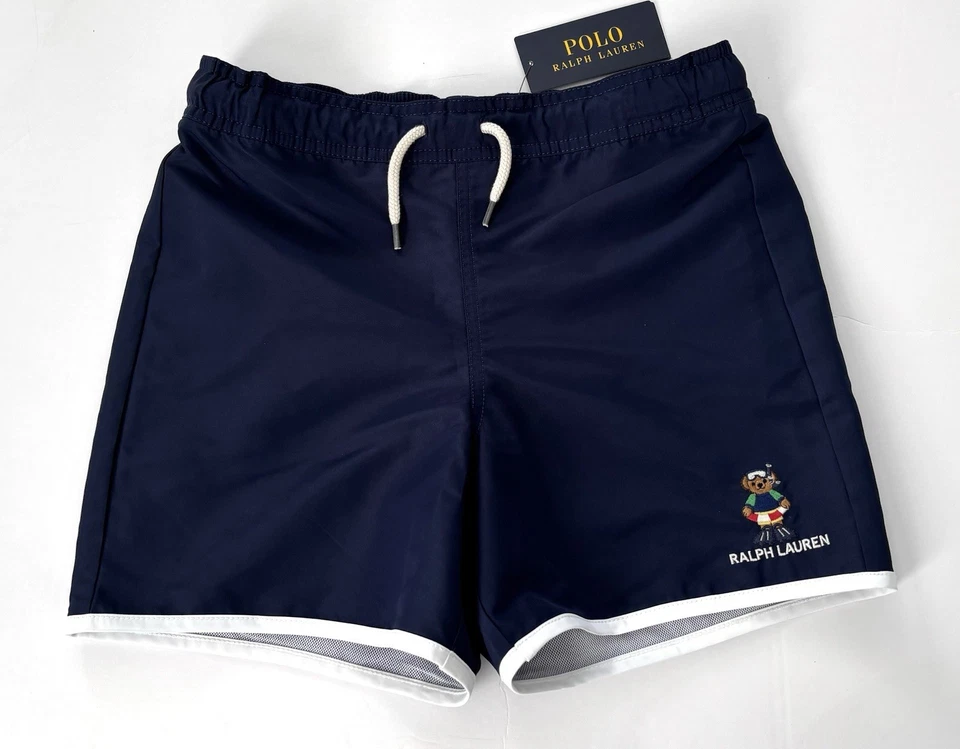 NWT, Boys Polo Ralph Lauren Scuba Polo Bear Swim Shorts. Size 4T. Eu 104 - Image 1 of 1