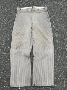 Pantalone piqué cotone francese vintage anni 30 50 euro righe Le Mont Saint Michel - Foto 1 di 8