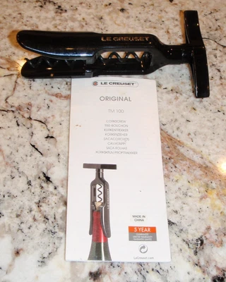 Le Creuset Original Table Model TM 100, Black Corkscrew- Excellent Condition - Image 1 of 4