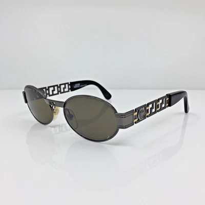 Rare Vintage Gianni Versace S43 Sunglasses M. S43 Col. 91M Gunmetal & Gold Italy - Image 1 of 4