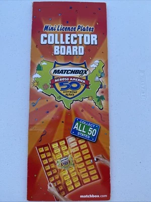 Matchbox Across America Collector Board with 14 Mini Plates - Image 1 of 4