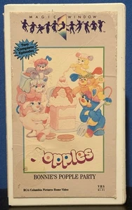 Vintage 1986 Popples Bonnie's Popple Party VHS Video Cassette Magic Window - Picture 1 of 3