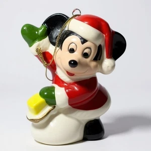 Mickey Mouse Disney Christmas Ornament Ceramic Vintage SCHMID 1988 Decor - Bild 1 von 7