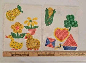 1950's Precut Vintage Iron-On Fabric Appliques for Sewing & Crafts YELLOW - Picture 1 of 5