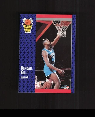 1991-92 Fleer #232 Kendall Gill - Imagem 1 de 2