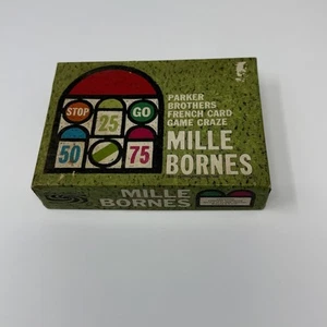 Mille Bornes Parker Brothers French Racing Card Game Craze Vintage 1962 Complete - Picture 1 of 5