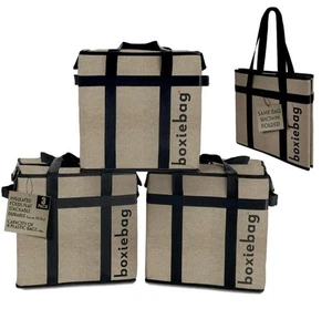 Natur - Oxford 3er Pack. Faltbare isolierte wiederverwendbare Tasche Box (RT2) - Bild 1 von 5