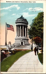 GOLDPATH: US POSTCARD 1920, NEW YORK, SOLDIERS MONUMENT CV844_P15 - Picture 1 of 2