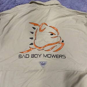 Columbia PFG Bad Boy Mowers Shirt Mens XL Tan Vented Fishing Nylon - Picture 1 of 5