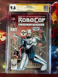 Robocop #1 CGC 9.6 firmato "Robo" da Peter Weller Marvel - Foto 1 di 3