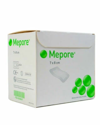 MEPORE Adhesive Surgical Dressing 7cm x 8cm Wounds Cuts Grazes x 10 dressing