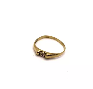 alter Ring Goldring 333er Gold / 8kt mit Diamant antik Vintage Schmuckstück alt - Bild 1 von 8