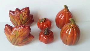 Juegos de coctelera de sal y pimienta de calabazas y hojas de otoño lote de 3 DECORACIÓN DE OTOÑO BONITO - Imagen 1 de 12