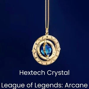 League of Legends: Arcane rotatable Hextech crystal zircon necklace pendant NEW - Picture 1 of 5