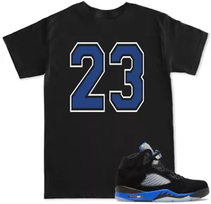 Camiseta 23 Racer Azul Retro 5 2022 a juego con zapatos Air Js - Imagen 1 de 2