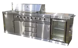 Outdoor Küche Gasgrill BBQ Außenküche Outdoor Garten Kitchen in Silber - Bild 1 von 7
