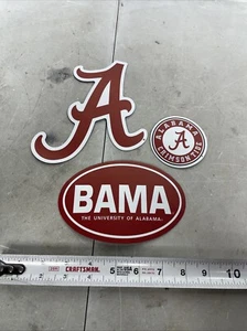 Alabama Crimson Tide große Magnete 3er Pack robuste Magnete zwei 6" & ein 3" Magnet - Bild 1 von 3
