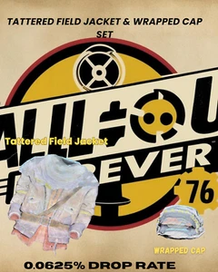 FALLOUT 76-PC-TATTERED FIELD JACKET & WRAPPED CAP SET - Picture 1 of 1