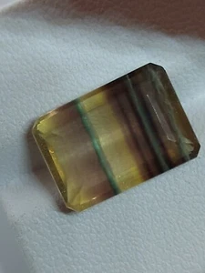 Multi color fluorite gemstone - faceted loose Fluorspar 7.50 CTS - Picture 1 of 11