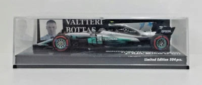 Model Car Scale 1:43 F1 Minichamps Mercedes AMG W08 Bottas Mexican GP 2017 - Image 1 of 4