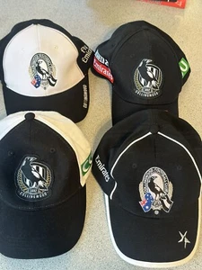 4 x Collingwood Magpies AFL Members Hats Seasons 2011,2014,2018,2019 - Picture 1 of 3
