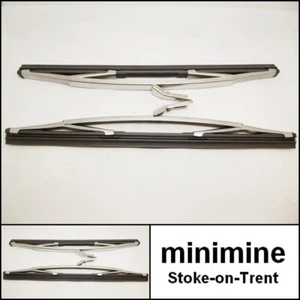 Classic Mini TEX 10" Wiper Blade PAIR Stainless Steel GWB219 B05110 5.2mm wide - Picture 1 of 1