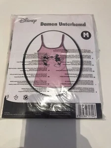 Rosa Disney Minnie & Mickey Mouse Damen Unterhemd Größe M Neu - Bild 1 von 2
