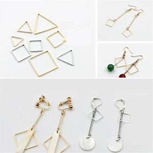 10x Gold plated Metal Beads Geometric Pendant Charms Earrings Findings 18 style