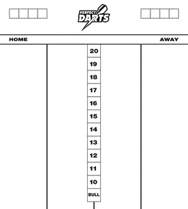 Darts Whiteboard Scoreboard 501 & Cricket  Dry Wipe Flexiboard 400 x 450mm - Picture 1 of 1