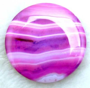 Genuine 40mm Coin Round Natural Mauve Agate Pendant for Jewelry Making DIY Pen16 - Picture 1 of 2