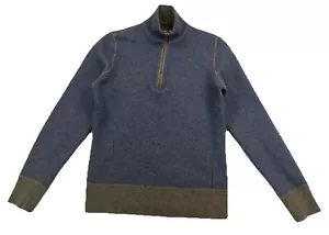 Maglione Loro Piana Roadster Cashmere 1/4 Zip Blu (Leggere Descrizione) - Foto 1 di 6