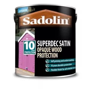 Sadolin Superdec Satin Opaque Wood Protection - All Colours - All Sizes - Picture 1 of 8